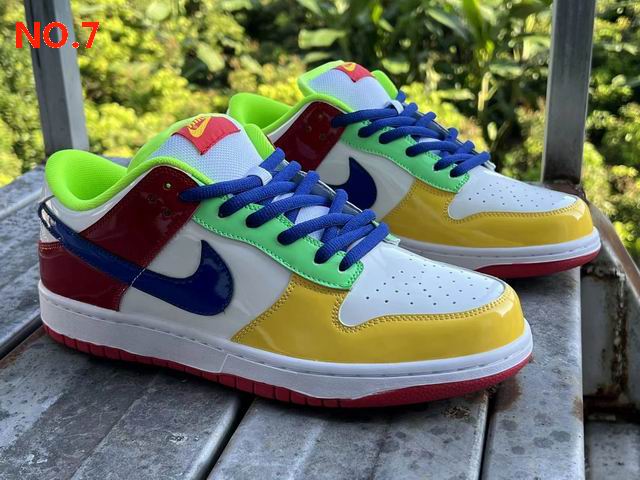 Nike Dunk low Shoes Unisex Shoes yellow white blue wine;